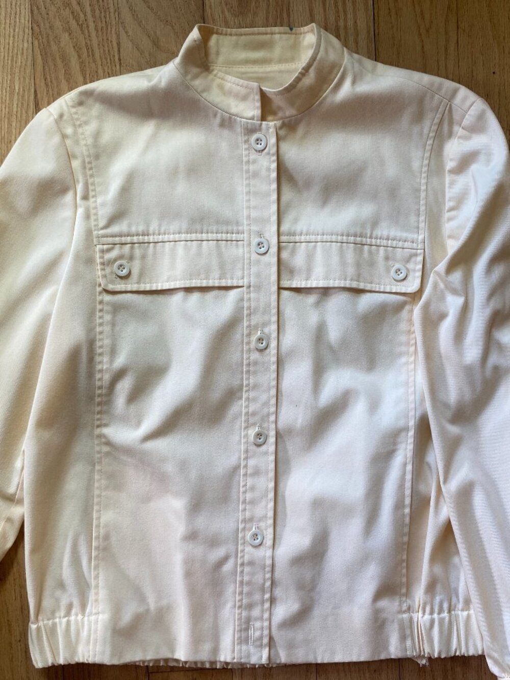 Vintage Country Suburbans Butter Yellow Utility Shirt Jacket Made USA Button Up